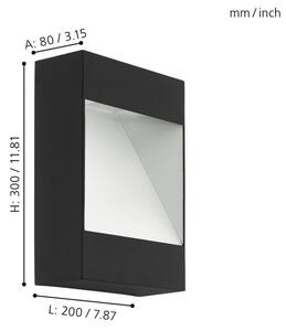 Eglo 98095 - LED Екстериорна Стенна лампа MANFRIA LED/10W/230V IP44