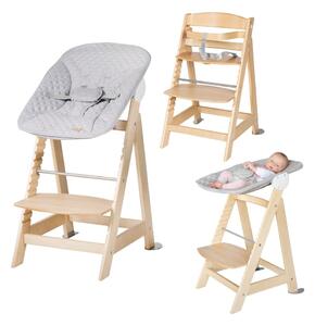 Стол за хранене в светлосив и естествен цвят Style Born Up 2in1 – Roba