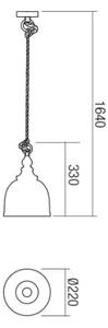 Redo 01-1399 - Полилей на верижка KASHI 1xE27/42W/230V