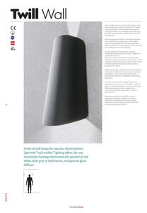 Redo 9536 - LED външен стенен аплик TWILL LED/11W/230V IP65
