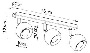 Sollux SL.0445 - Таванен спот OCULARE 3xGU10/10W/230V