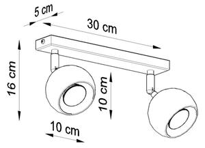 Sollux SL.0444 - Таванен спот OCULARE 2xGU10/10W/230V