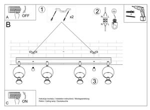 Sollux SL.0441 - Таванен спот OCULARE 4xGU10/10W/230V