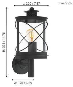 Eglo 94842 - Екстериорна лампа HILBURN 1xE27/60W/230V IP44