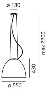 Artemide AR A242100 - Висящ полилей NUR 1xE27/205W/230V