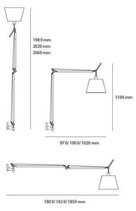 Artemide AR 0564010A+AR 0780030A+AR 0779010A - Лампион 1xE27/150W/230V