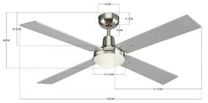 Lucci Air 210334 - таванен вентилатор AIRFUSION 1xE27/60W/230V дърво/хром + DO
