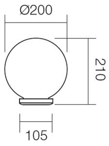 Redo 9760 - Резервен абажур SFERA Ø 20 см IP44 кафяв