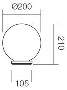 Redo 9761 - Резервен абажур SFERA Ø20 см IP44 бял