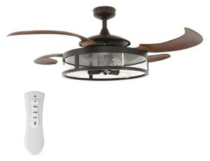 FANAWAY 212925 - LED таванен вентилатор CLASSIC 3xE27/4W/230V кафяв + DO