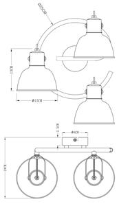 Globo 54655-3 - Точково осветително тяло FILLO 3xE14/25W/230V