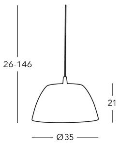Kolarz 0051.31.6 - Полилей на верижка MALMÖ 1xE27/60W/230V