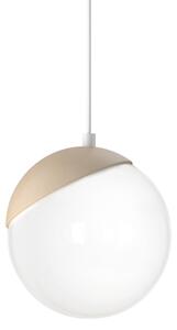 Полилей на верижка SFERA WOOD 1xE14/40W/230V бяла