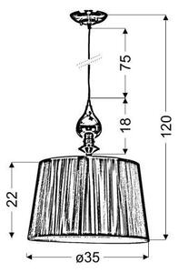 Полилей висящ на кабел GILLENIA 1xE27/60W/230V