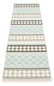 Сива и тюркоазена пътека за открито и закрито 70x270 cm Asta Pale Turquoise – Pappelina