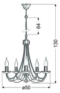 Висящ полилей MUZA 5xE14/40W/230V