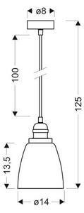 Полилей на въже VOICE 1xE27/40W/230V
