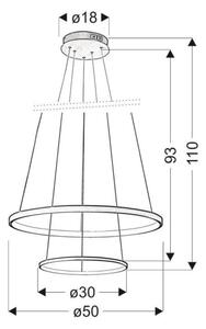 LED Полилей на въже LUNE LED/40W/230V