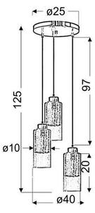 Полилей на въже LIBANO 3xE27/60W/230V