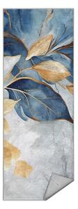 Синьо-златиста пътека подходяща за пране 80x200 cm Golden Leaves – Mila Home