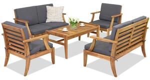 Градински мебели от акациево дърво Danang Coffee 6 Garden Point