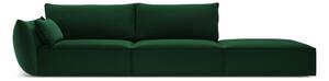 Тъмнозелен кадифен диван ляв ъгъл 264 cm Vanda – Mazzini Sofas