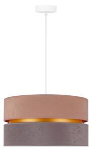 Duolla - Пендел DUO 1xE27/15W/230V Ø 40 см бежов/сив
