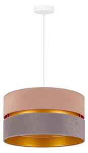 Duolla - Пендел DUO 1xE27/15W/230V Ø 40 см бежов/сив