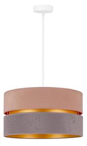 Duolla - Пендел DUO 1xE27/15W/230V Ø 40 см бежов/сив