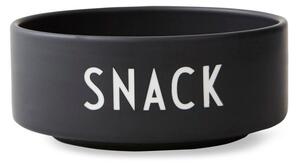 Черна порцеланова купа , ø 12 cm Snack - Design Letters