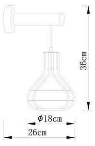 Globo 15388W - Стенна лампа CLASTRA 1xE27/60W/230V
