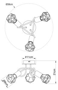 Globo 54802S-3 - Спот XARA 3xE14/40W/230V