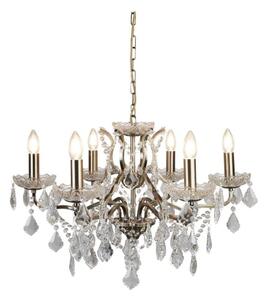 Searchlight - Кристален полилей на верига PARIS 6xE14/40W/230V