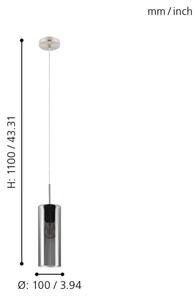 Eglo 98694 - Висящ полилей SELVINO 1xE27/15W/230V
