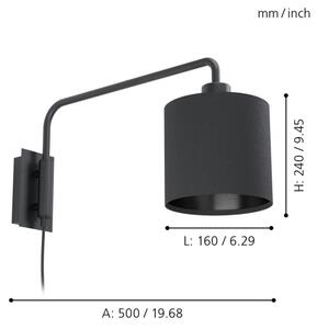 Eglo 99348 - Стенна лампа STAITI 1xE27/40W/230V