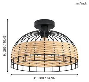 Eglo 43398 - Таванна лампа ANWICK 1xE27/60W/230V