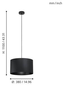 Eglo 99042 - Полилей на въже MASERLO 1xE27/40W/230V