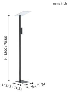 Eglo 99113 - LED подова лампа BUDEMSEA 2xGU10/5W/230V