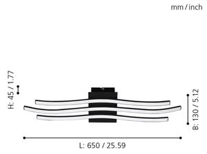 Eglo 99321 - LED Лампа за таван RONCADE LED/21W/230V