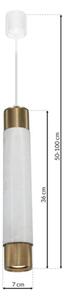 Висящ полилей Marble бял/месинг 1xGU10/8W/230V