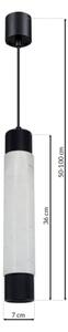 Висящ полилей MARBLE WHITE/BLACK 1xGU10/8W/230V