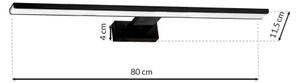 LED осветление за огледало за баня SHINE BLACK LED/15W/230V 80 cm IP44 черно