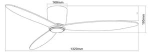 Вентилатор за таван Beacon Airfusion Radar черен 132 cm тих