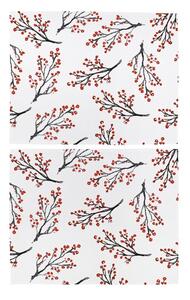 Коледни подложки от плат в комплект от 2 подложки 45x35 cm Rowan Berries - Butter Kings