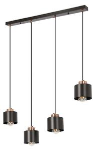 Черна метална лампа с висулка 12x75 cm Olena - Candellux Lighting