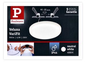 Paulmann 92390 - LED/4,5W IP44 Плафон за вграждане за баня VARIFIT 230V