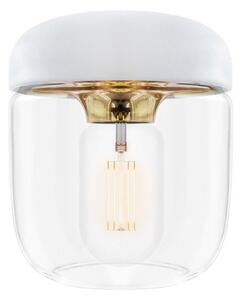 Бял абажур с цокъл Acorn в златист цвят, ⌀ 14 cm - UMAGE