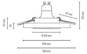 Spot-Light 2515339-Комплект 3x LED вградени лампи VITAR 1xGU10/5W/230V пясъчник