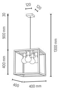 Spot-Light 61540474 - Пендел KAGO 4xE27/60W/230V