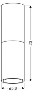 Лампа TUBA 1xGU10/15W/230V